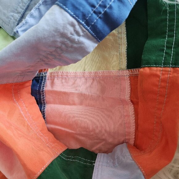 Cremieux Men's Medium Colorblock Patchwork Board Shorts Cargo Pockets Swimwear - Picture 11 of 13